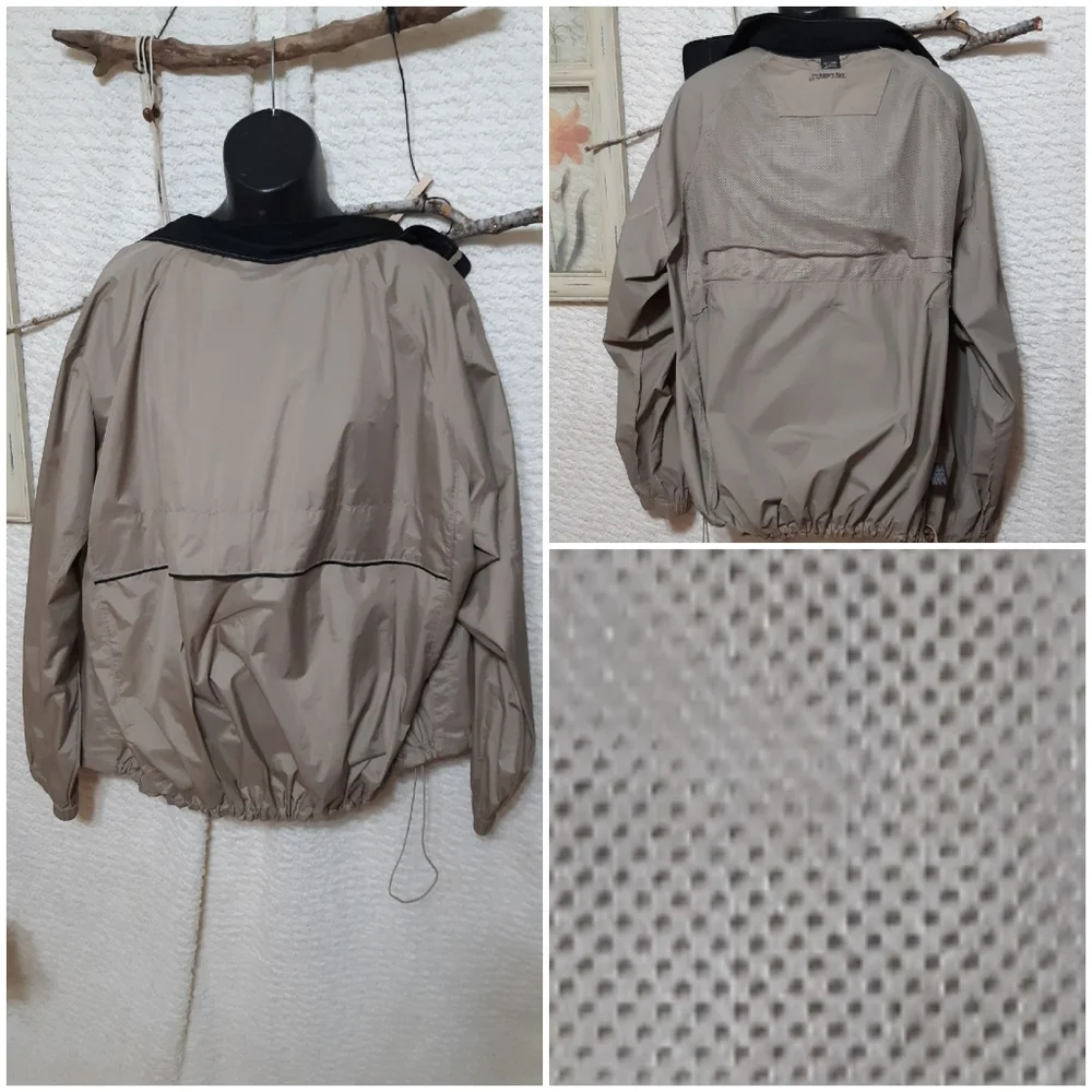 St Johns Bay Mens Jacket XXL B15 Long Sleeve Spring Weather Neutral Tan